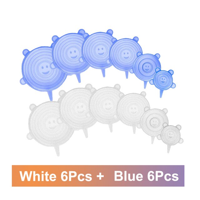 white 6pcs blue 6pcs